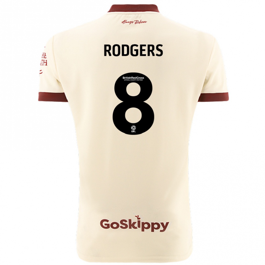 Enfant Football Maillot Amy Rodgers #8 Blanc Crème Tenues Extérieur 2024/25 Canada