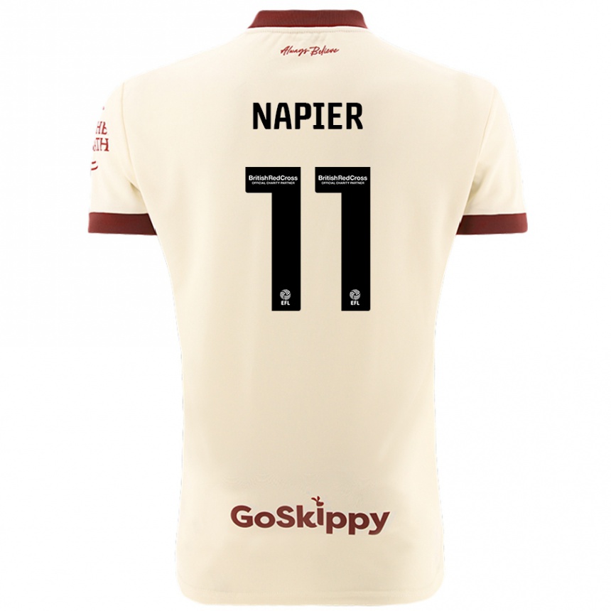 Kids Football Jamie-Lee Napier #11 Cream White Away Jersey 2024/25 T-Shirt Canada