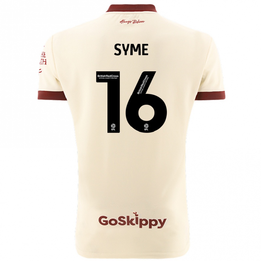 Enfant Football Maillot Emily Syme #16 Blanc Crème Tenues Extérieur 2024/25 Canada