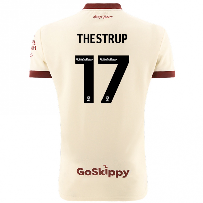 Kids Football Amalie Thestrup #17 Cream White Away Jersey 2024/25 T-Shirt Canada