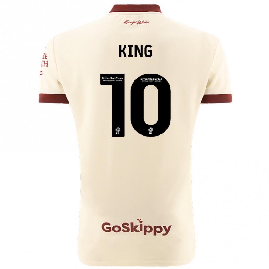 Enfant Football Maillot Andy King #10 Blanc Crème Tenues Extérieur 2024/25 Canada