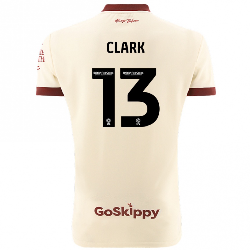 Enfant Football Maillot Olivia Clark #13 Blanc Crème Tenues Extérieur 2024/25 Canada