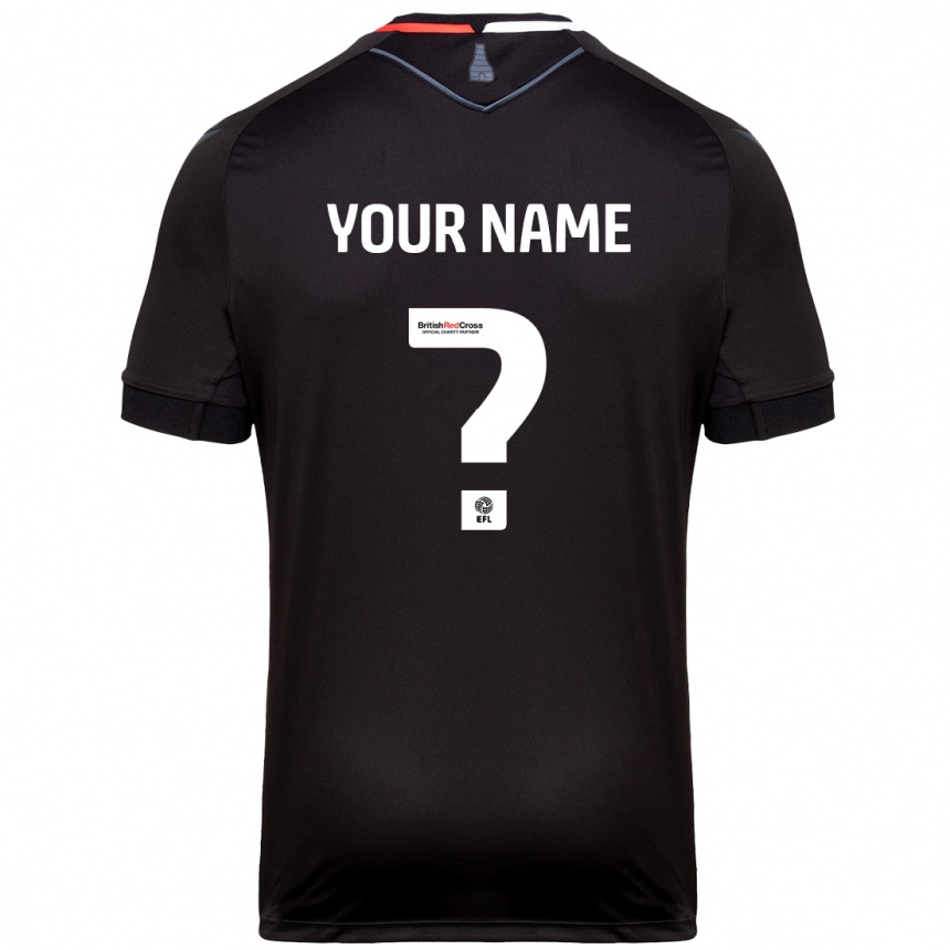 Enfant Football Maillot Votre Nom #0 Noir Tenues Extérieur 2024/25 Canada