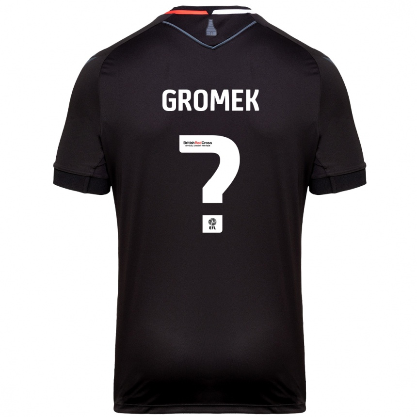 Enfant Football Maillot Wiktor Gromek #0 Noir Tenues Extérieur 2024/25 Canada