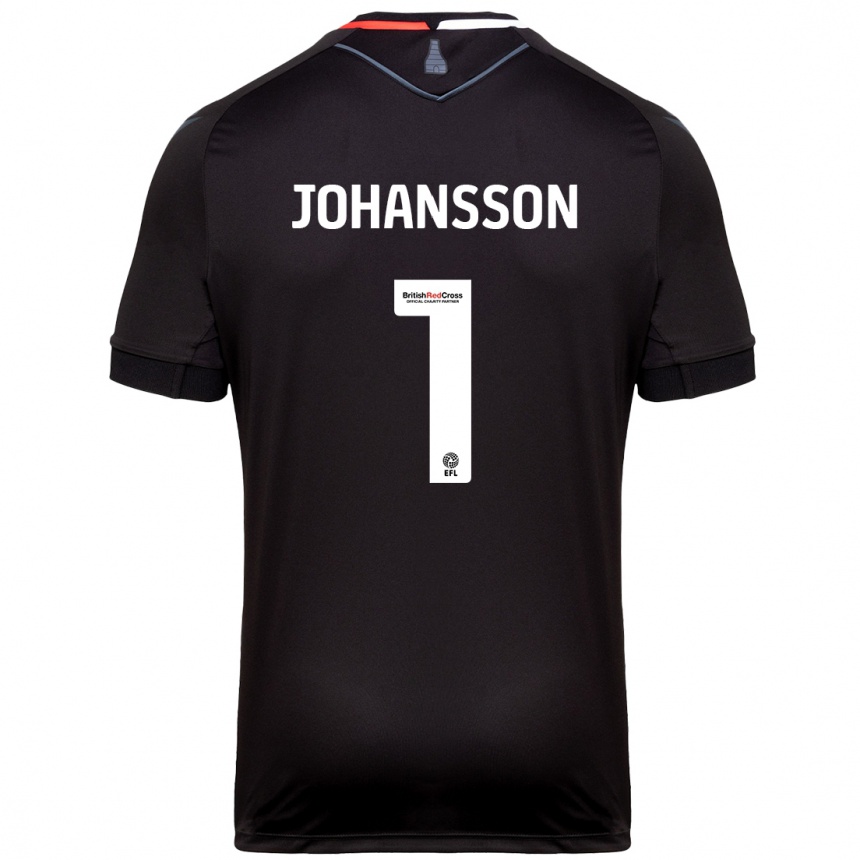 Kids Football Viktor Johansson #1 Black Away Jersey 2024/25 T-Shirt Canada