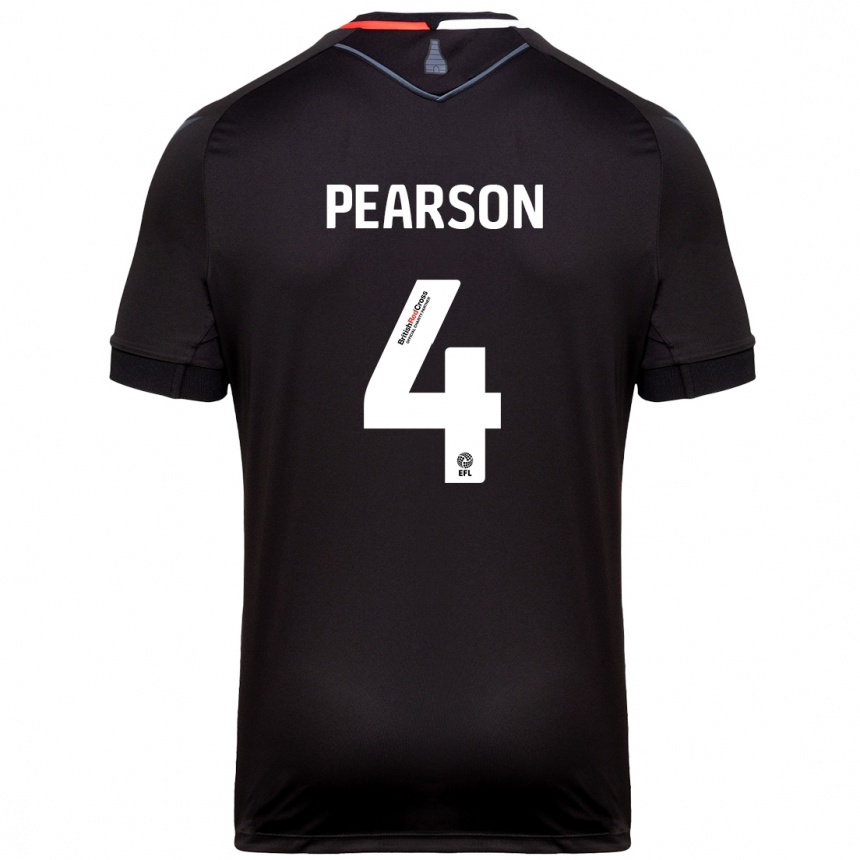 Enfant Football Maillot Ben Pearson #4 Noir Tenues Extérieur 2024/25 Canada