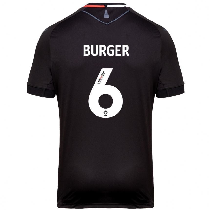 Kids Football Wouter Burger #6 Black Away Jersey 2024/25 T-Shirt Canada