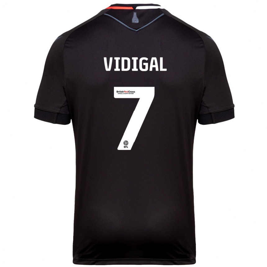 Kids Football André Vidigal #7 Black Away Jersey 2024/25 T-Shirt Canada