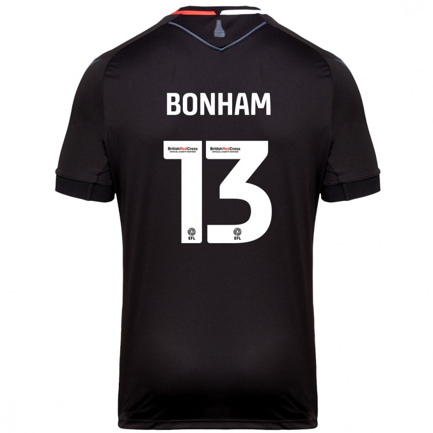 Kids Football Jack Bonham #13 Black Away Jersey 2024/25 T-Shirt Canada