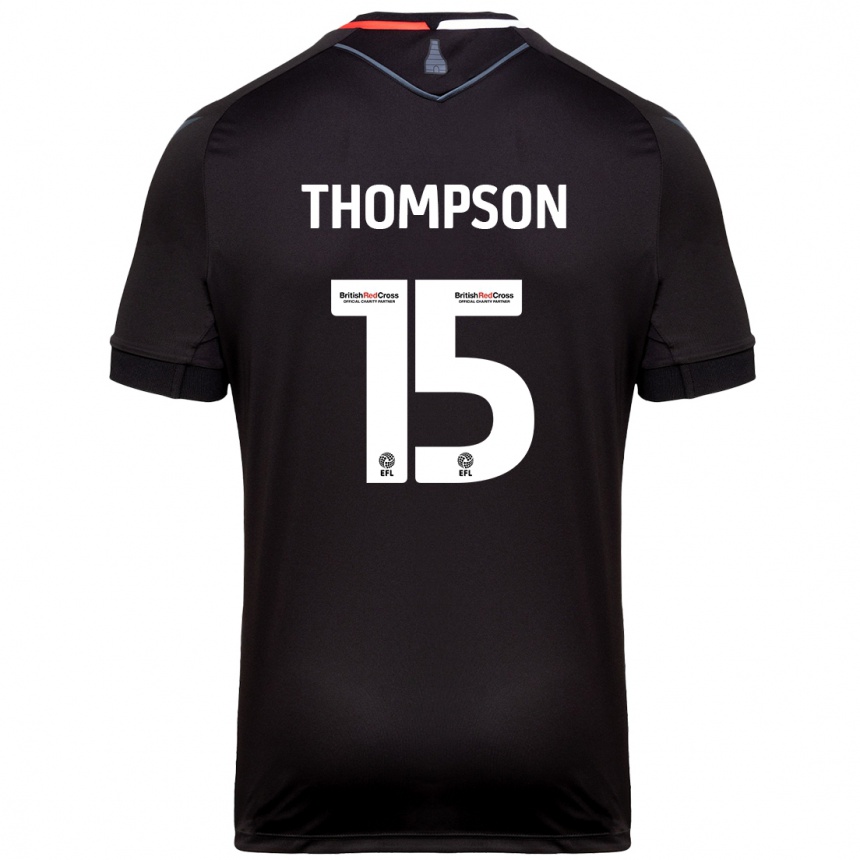 Kids Football Jordan Thompson #15 Black Away Jersey 2024/25 T-Shirt Canada