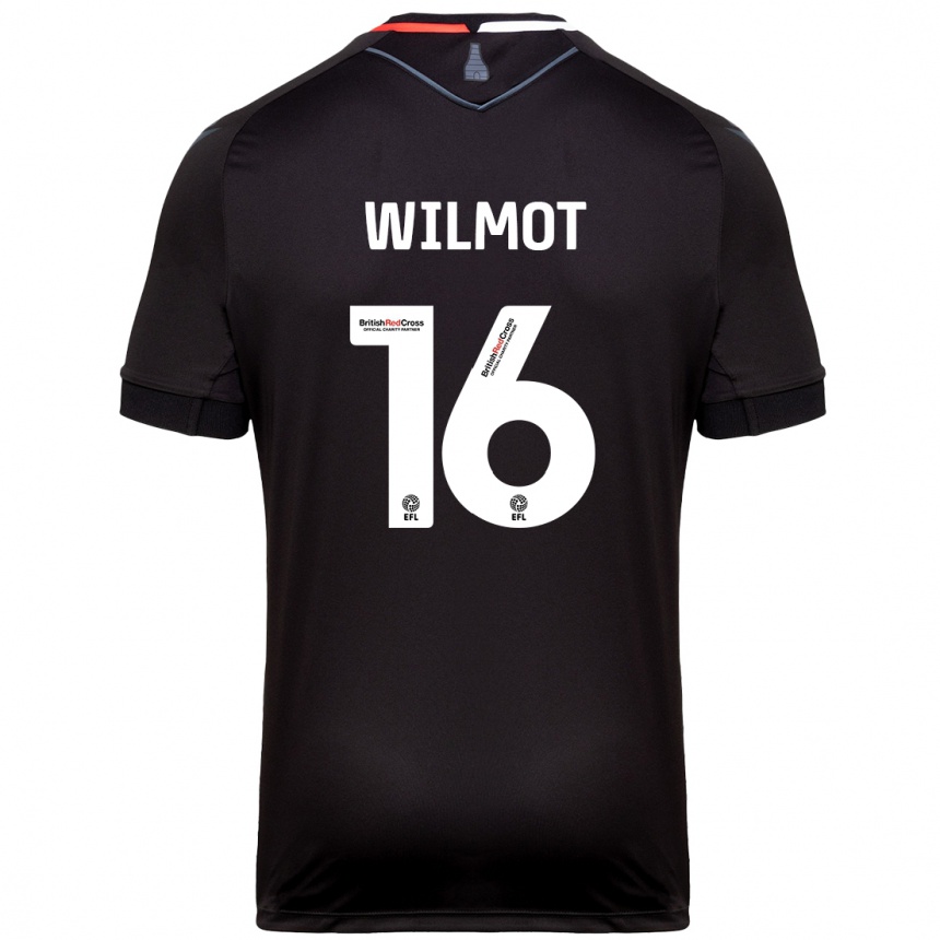 Kids Football Ben Wilmot #16 Black Away Jersey 2024/25 T-Shirt Canada