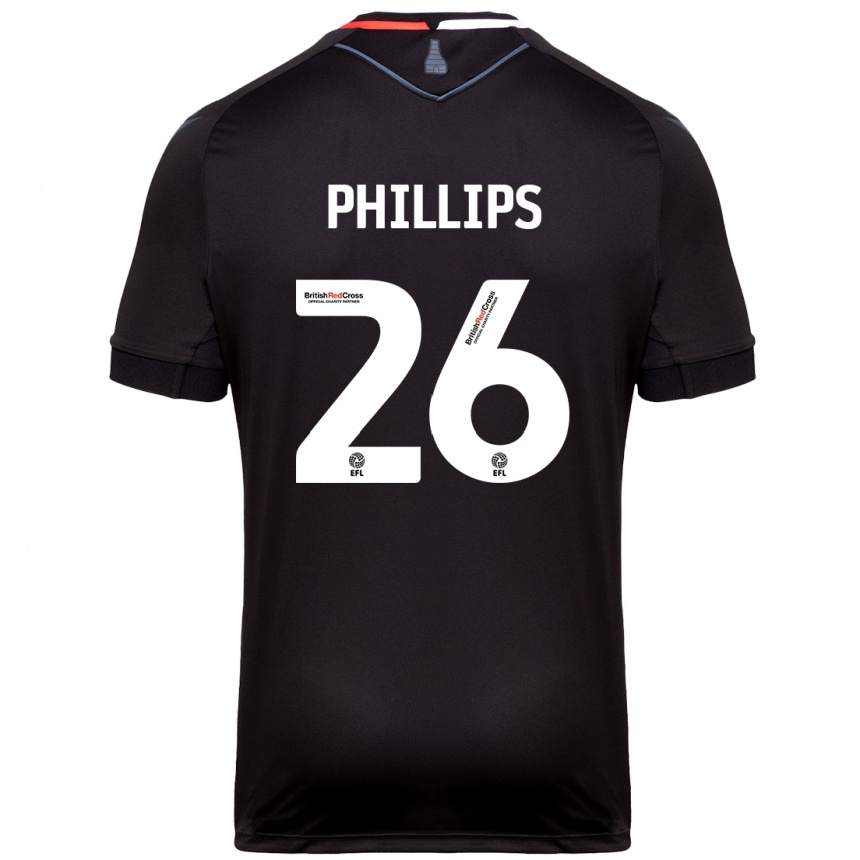 Enfant Football Maillot Ashley Phillips #26 Noir Tenues Extérieur 2024/25 Canada