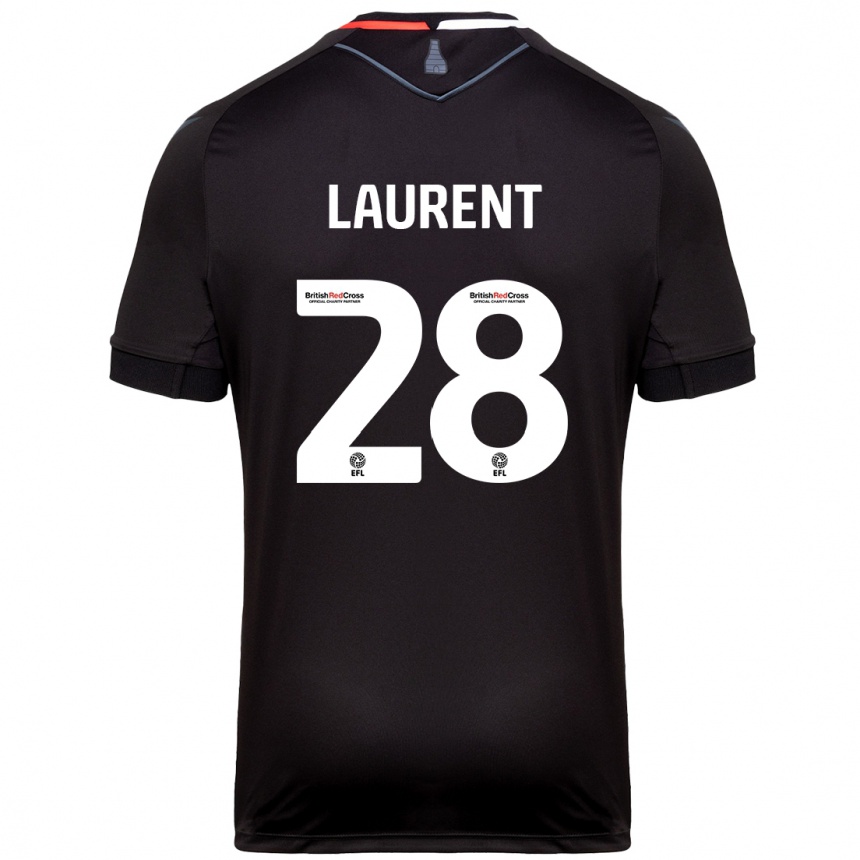 Kids Football Josh Laurent #28 Black Away Jersey 2024/25 T-Shirt Canada