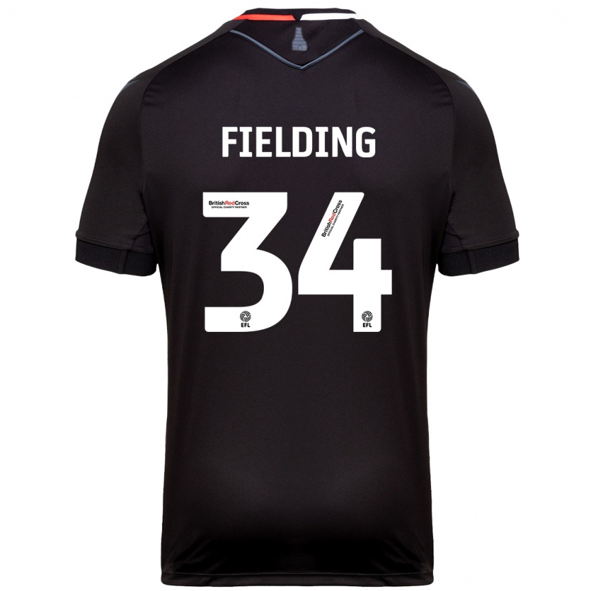 Kids Football Frank Fielding #34 Black Away Jersey 2024/25 T-Shirt Canada