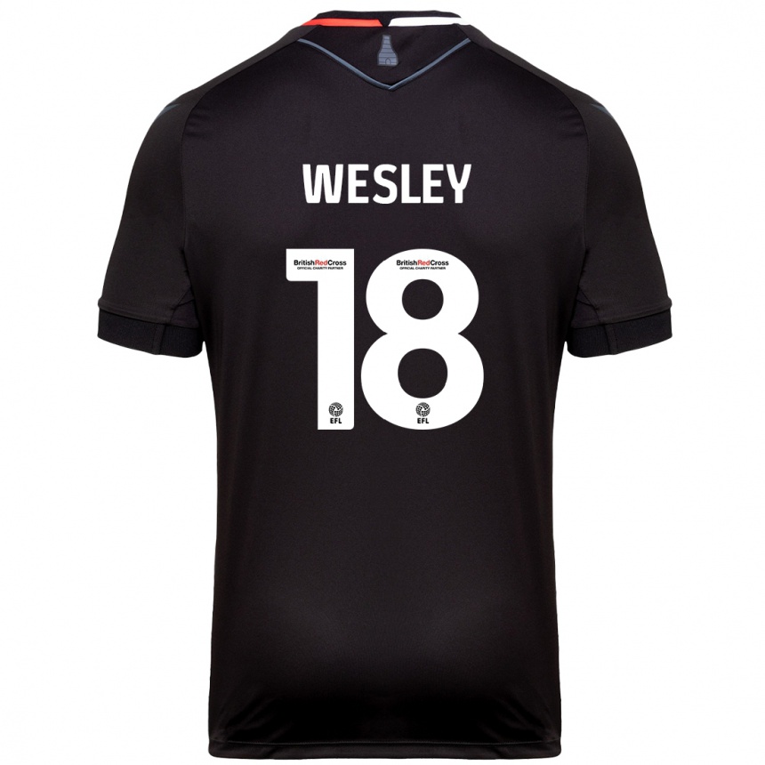 Enfant Football Maillot Wesley Moraes #18 Noir Tenues Extérieur 2024/25 Canada