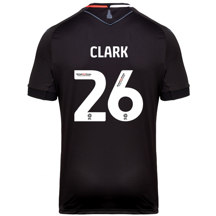 Kids Football Ciaran Clark #26 Black Away Jersey 2024/25 T-Shirt Canada