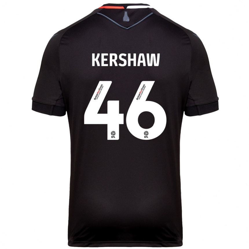 Kids Football Ben Kershaw #46 Black Away Jersey 2024/25 T-Shirt Canada