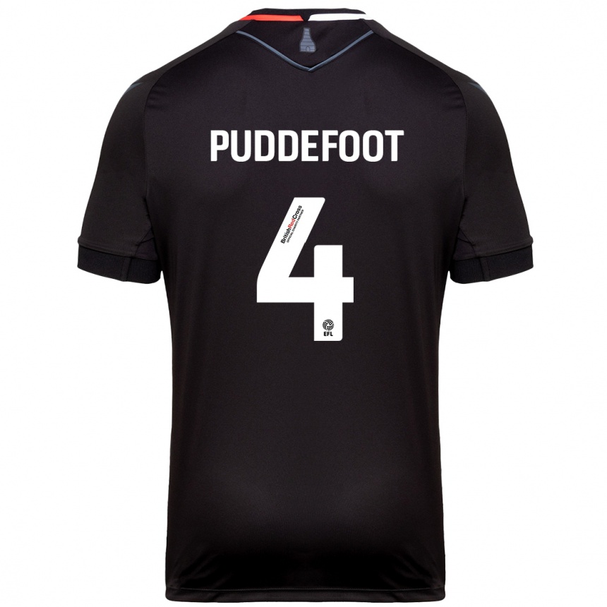 Enfant Football Maillot Danielle Puddefoot #4 Noir Tenues Extérieur 2024/25 Canada