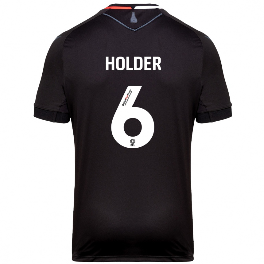 Kids Football Molly Holder #6 Black Away Jersey 2024/25 T-Shirt Canada