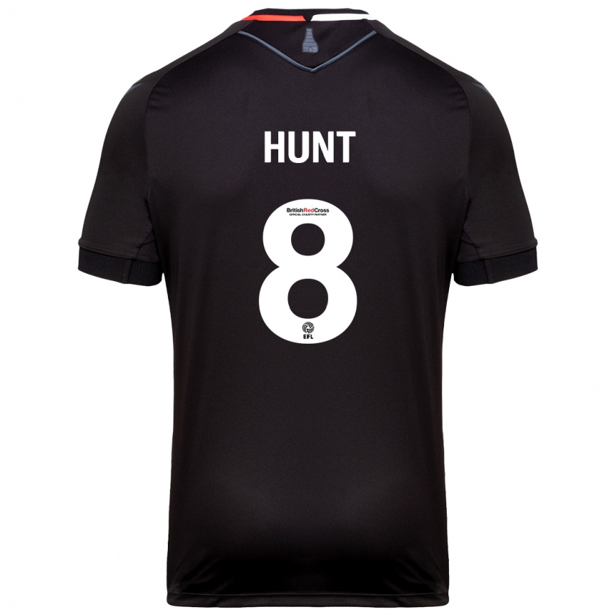 Kids Football Abby Hunt #8 Black Away Jersey 2024/25 T-Shirt Canada