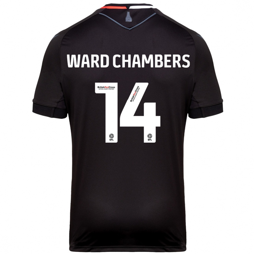 Enfant Football Maillot Courtnay Ward-Chambers #14 Noir Tenues Extérieur 2024/25 Canada