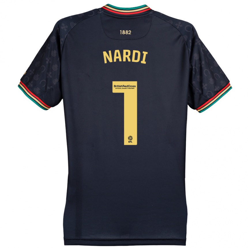 Kids Football Paul Nardi #1 Dark Navy Blue Away Jersey 2024/25 T-Shirt Canada