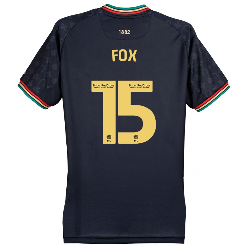 Kids Football Morgan Fox #15 Dark Navy Blue Away Jersey 2024/25 T-Shirt Canada