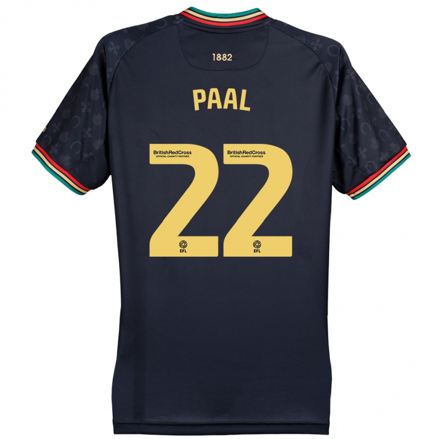 Enfant Football Maillot Kenneth Paal #22 Bleu Marine Foncé Tenues Extérieur 2024/25 Canada