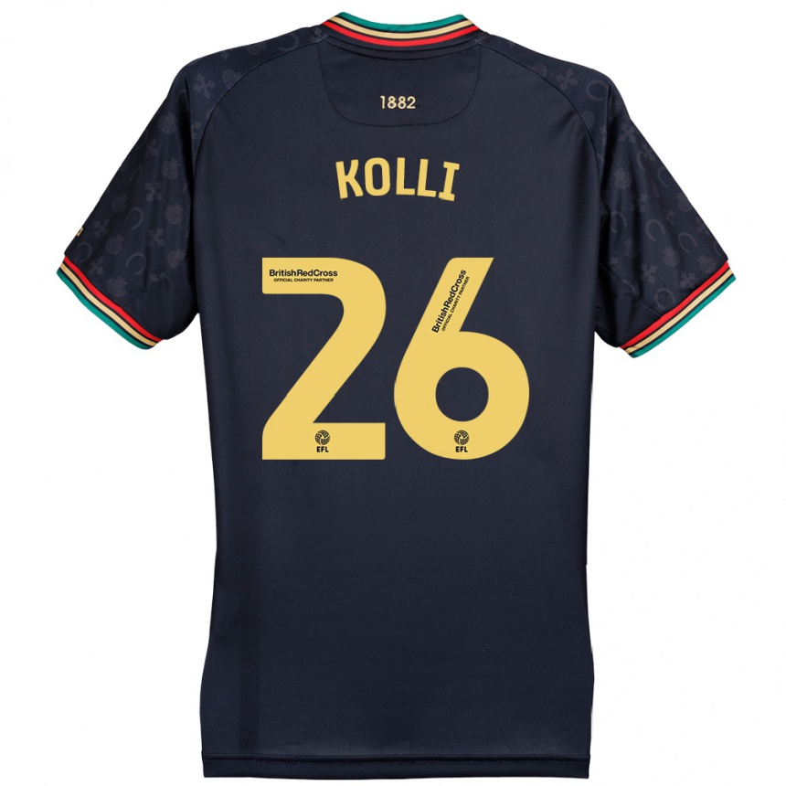 Enfant Football Maillot Rayan Kolli #26 Bleu Marine Foncé Tenues Extérieur 2024/25 Canada