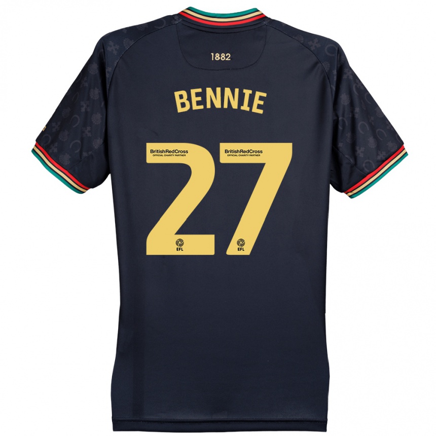 Kids Football Daniel Bennie #27 Dark Navy Blue Away Jersey 2024/25 T-Shirt Canada