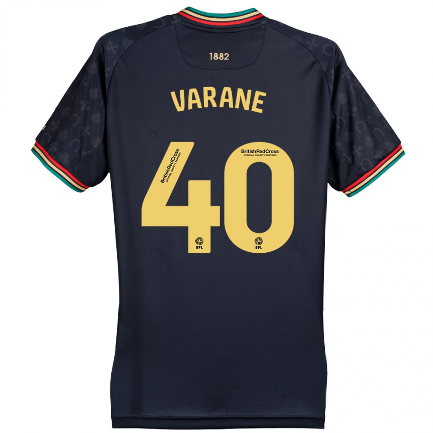 Enfant Football Maillot Jonathan Varane #40 Bleu Marine Foncé Tenues Extérieur 2024/25 Canada