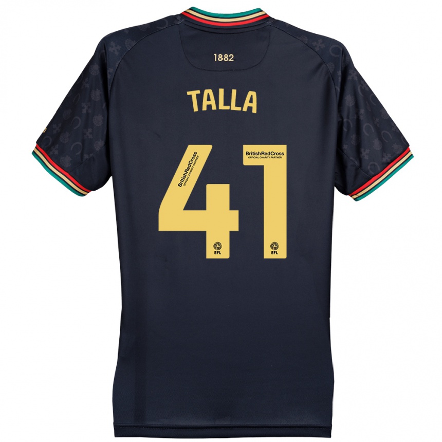 Kids Football Lorent Talla #41 Dark Navy Blue Away Jersey 2024/25 T-Shirt Canada