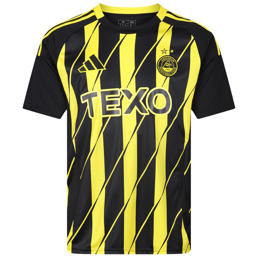 Enfant Football Maillot Votre Nom #0 Noir Jaune Tenues Extérieur 2024/25 Canada