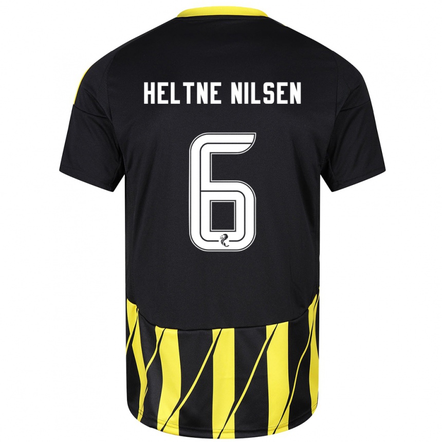 Enfant Football Maillot Sivert Heltne Nilsen #6 Noir Jaune Tenues Extérieur 2024/25 Canada