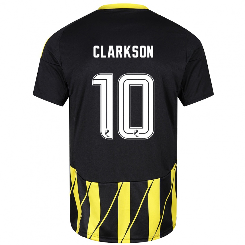 Enfant Football Maillot Leighton Clarkson #10 Noir Jaune Tenues Extérieur 2024/25 Canada