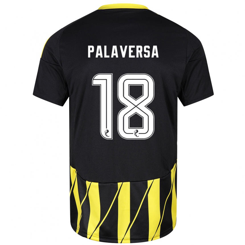 Enfant Football Maillot Ante Palaversa #18 Noir Jaune Tenues Extérieur 2024/25 Canada