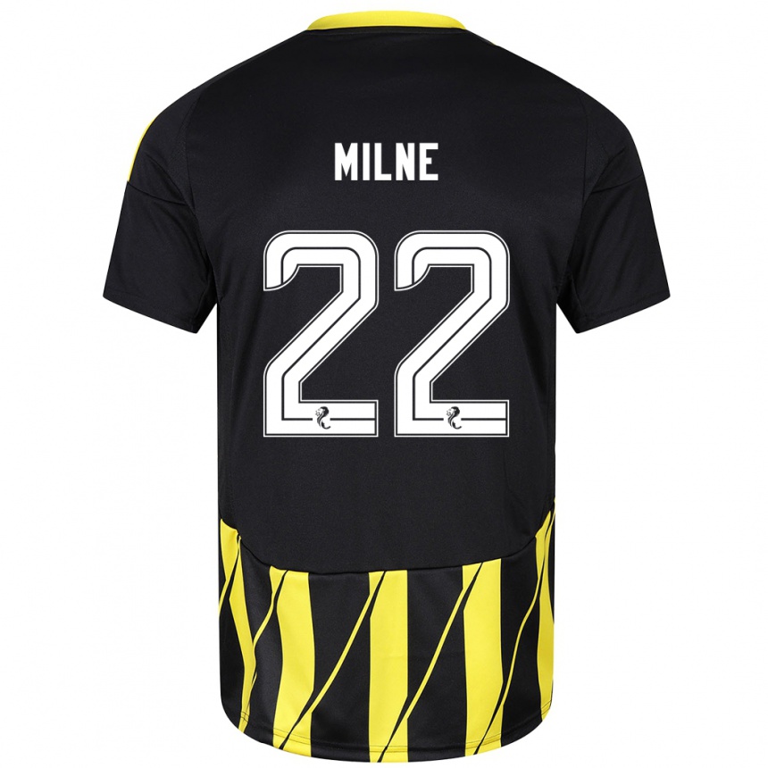 Enfant Football Maillot Jack Milne #22 Noir Jaune Tenues Extérieur 2024/25 Canada