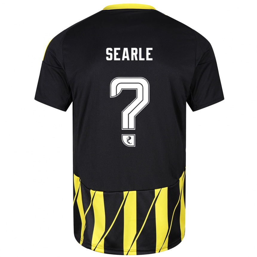 Kids Football Jack Searle #0 Black Yellow Away Jersey 2024/25 T-Shirt Canada