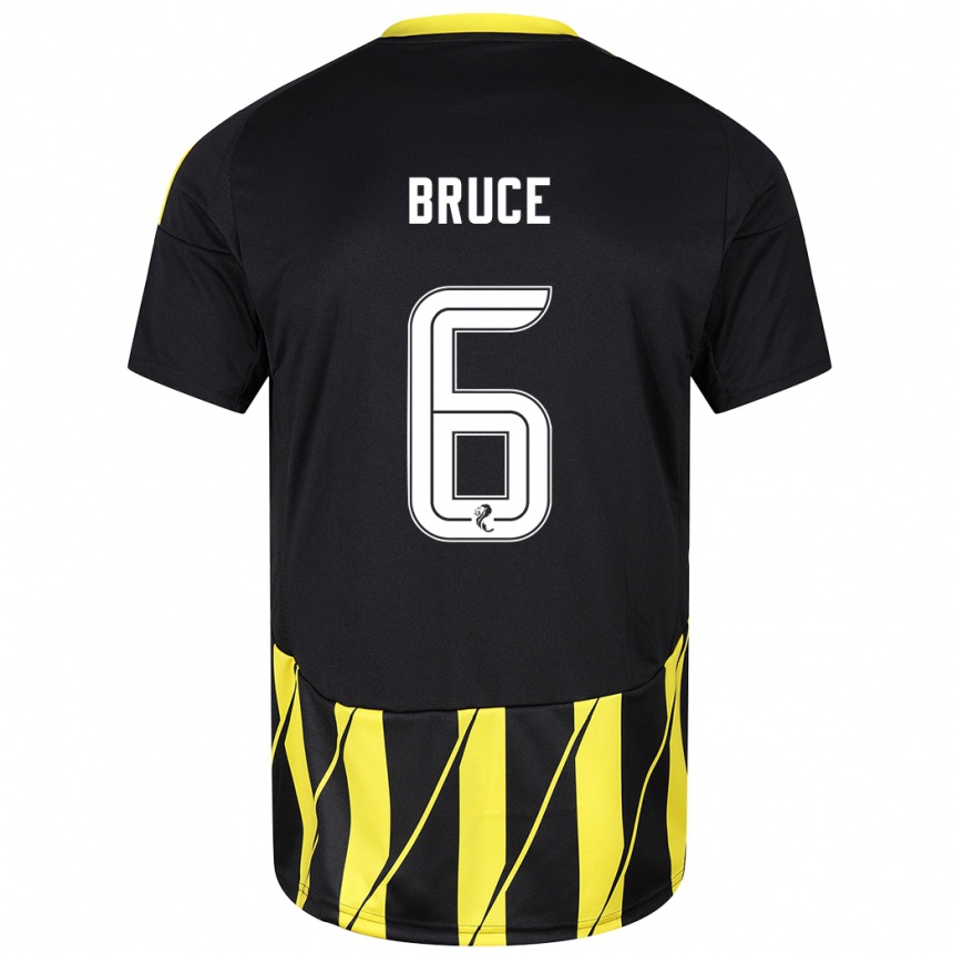 Enfant Football Maillot Natasha Bruce #6 Noir Jaune Tenues Extérieur 2024/25 Canada