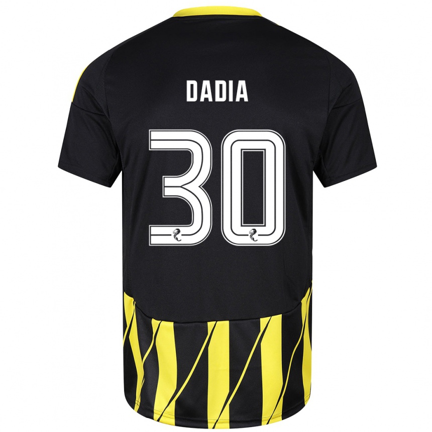 Enfant Football Maillot Or Dadia #30 Noir Jaune Tenues Extérieur 2024/25 Canada