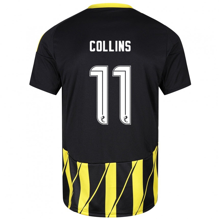 Enfant Football Maillot Bailley Collins #11 Noir Jaune Tenues Extérieur 2024/25 Canada