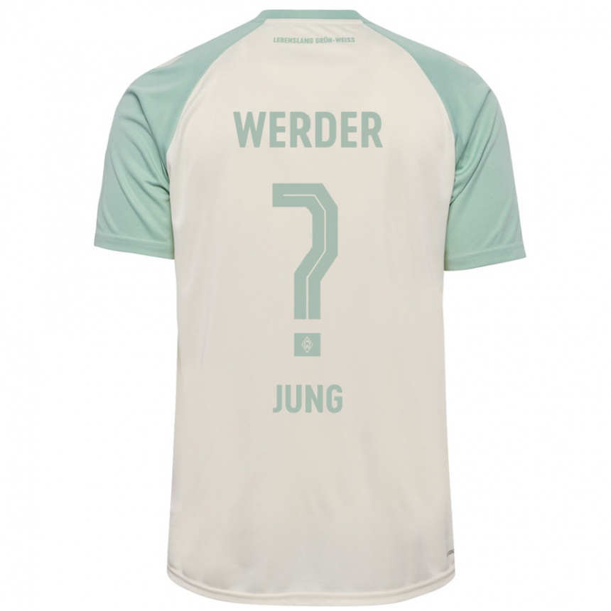 Kids Football Hugo Jung #0 Off-White Light Green Away Jersey 2024/25 T-Shirt Canada