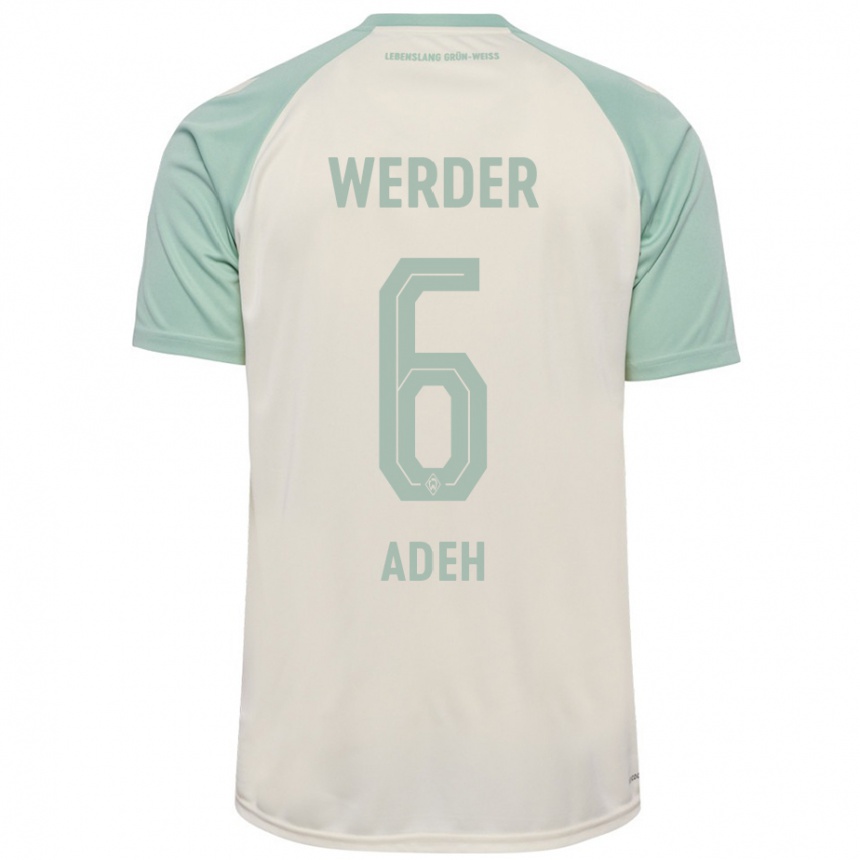 Kids Football Wesley Adeh #6 Off-White Light Green Away Jersey 2024/25 T-Shirt Canada