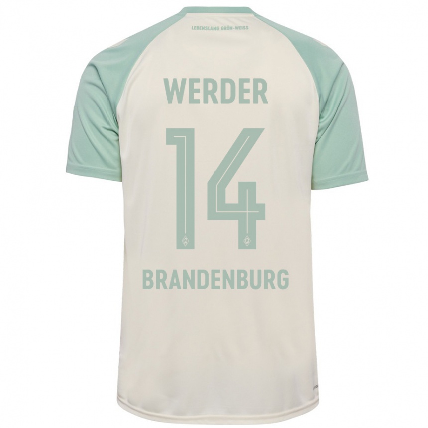 Enfant Football Maillot Michaela Brandenburg #14 Blanc Cassé Vert Clair Tenues Extérieur 2024/25 Canada