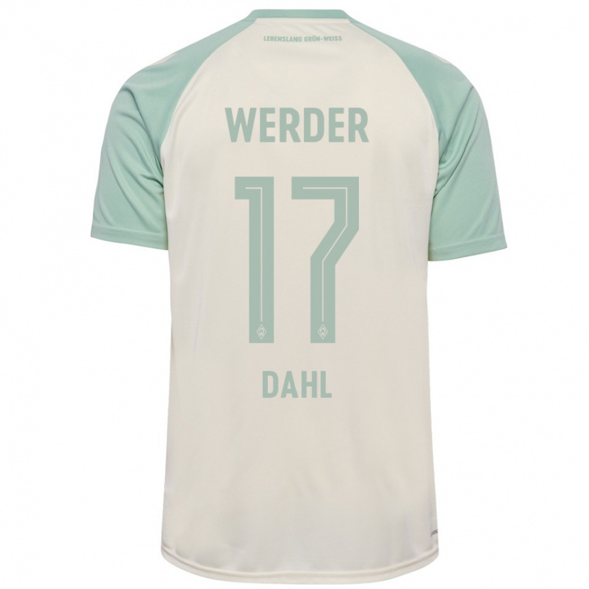 Kids Football Amira Dahl #17 Off-White Light Green Away Jersey 2024/25 T-Shirt Canada