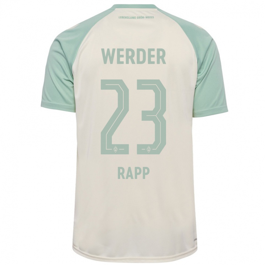 Kids Football Nicolai Rapp #23 Off-White Light Green Away Jersey 2024/25 T-Shirt Canada