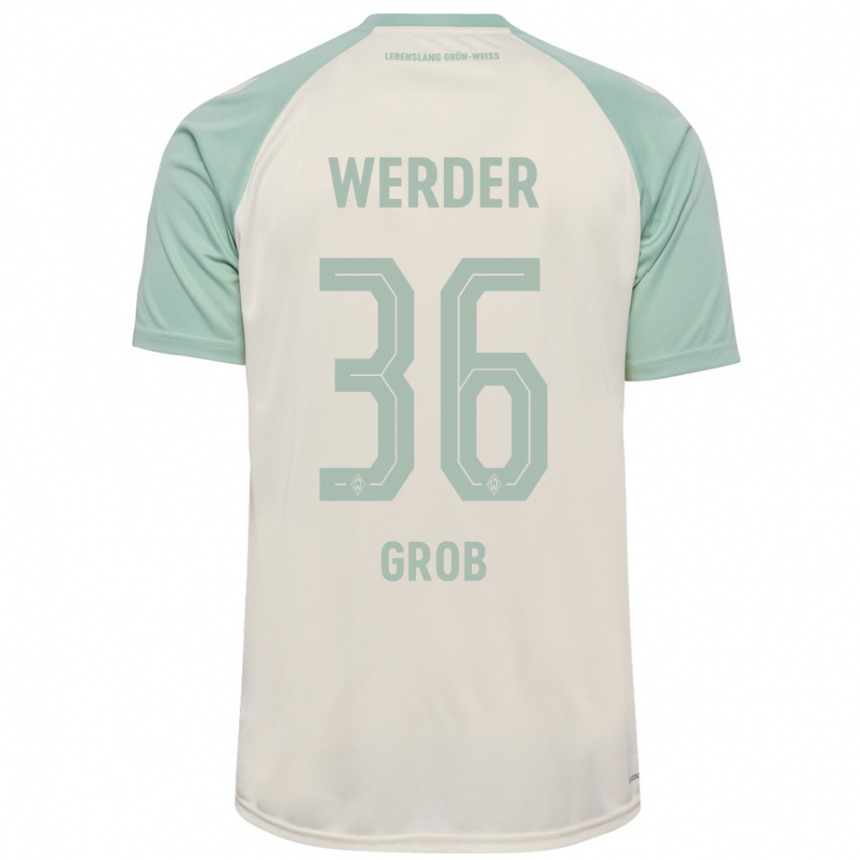 Kids Football Christian Groß #36 Off-White Light Green Away Jersey 2024/25 T-Shirt Canada