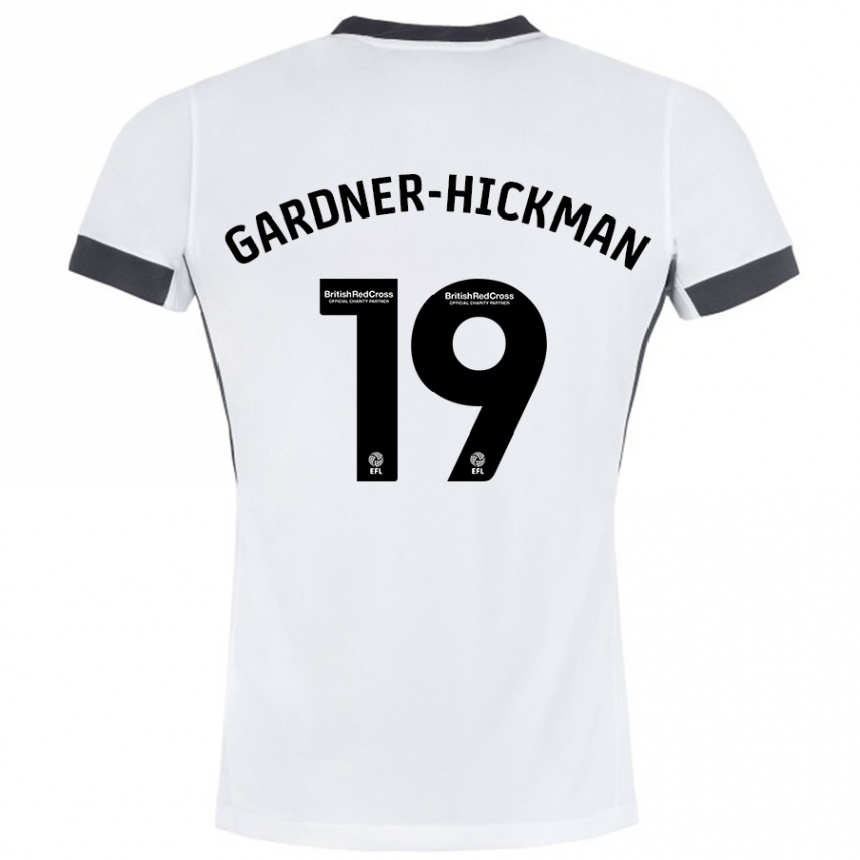 Enfant Football Maillot Taylor Gardner-Hickman #19 Blanc Noir Tenues Extérieur 2024/25 Canada