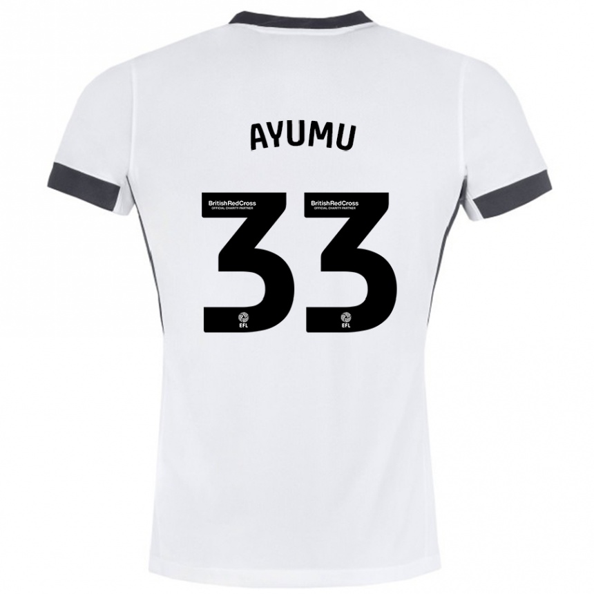 Enfant Football Maillot Ayumu Yokoyama #33 Blanc Noir Tenues Extérieur 2024/25 Canada