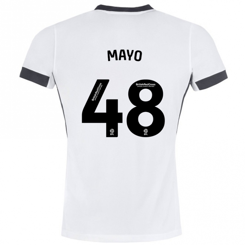 Enfant Football Maillot Bradley Mayo #48 Blanc Noir Tenues Extérieur 2024/25 Canada